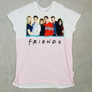Friends Sleep Shirt Womens XL Arctic White Pink Cast Graphic LZ11904GA Nightgown